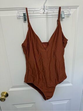 Carve Designs Copper One Piece Swimsuit Large Low Back Summer Vacation Beach